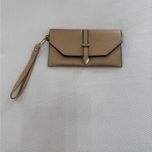 Spicy, Gold Clutch/Wallet with Wristlet Strap